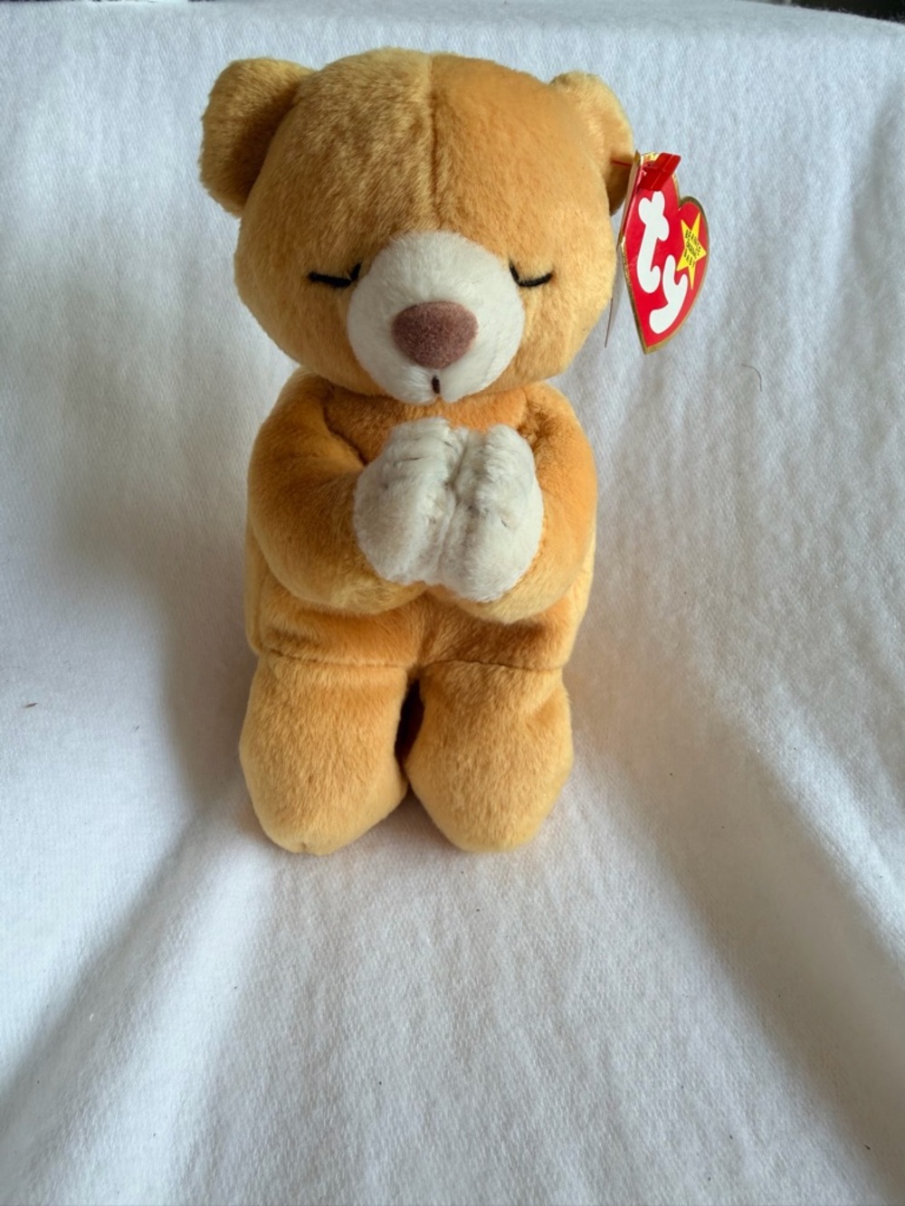 Ty Plush Bear "Hope" - Light Brown and Cream Coloring